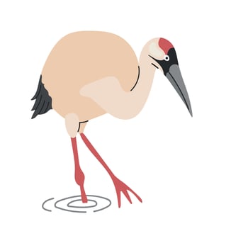 Whooping crane icon clipart avatar logotype isolated illustration vector