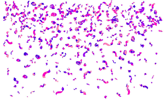 Faling confetti festival background, birthday party invitation, carnival celebrate, glamour concert. Shiny colourful flying particle. Magic mosaic effect, romantic ceremony vibrant ornament. vector