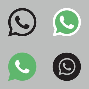 Set of whatsapp logos vector