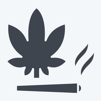 Icon Cannabis. related to Smoking symbol. glyph style. design editable vector