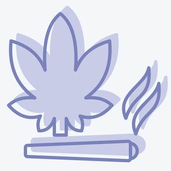 Icon Cannabis. related to Smoking symbol. two tone style. design editable vector