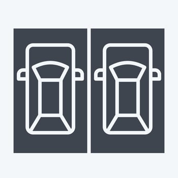 Icon Parking Area. related to Parking symbol. glyph style. design editable vector
