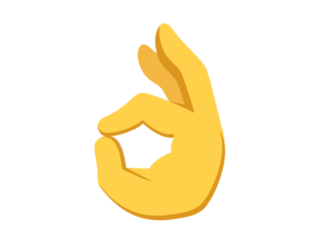 Gesture finger okay icon, represents yes, correct, good png