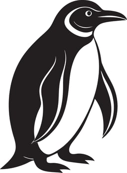 a penguin is standing in front of a white background vector