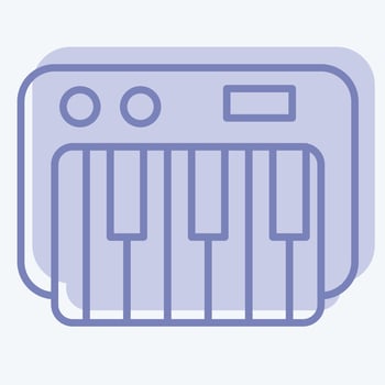 Icon Piano Keyboard. related to Kindergarten symbol. two tone style. design editable vector