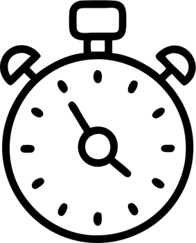 Running stopwatch in outline icon style, health and fitness theme. png