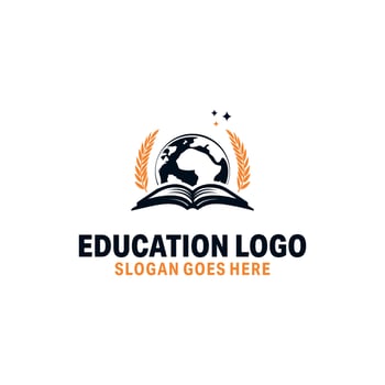 Education world Logo design vector