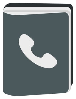 Phone book icon isolated on white background. vector