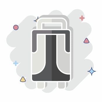Icon Baggage. related to Travel symbol. comic style. design editable vector
