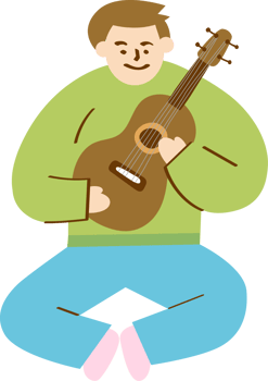 A man is playing the guitar png
