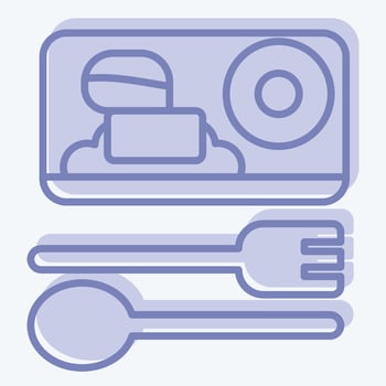 Icon Meal. related to Travel symbol. two tone style. design editable vector