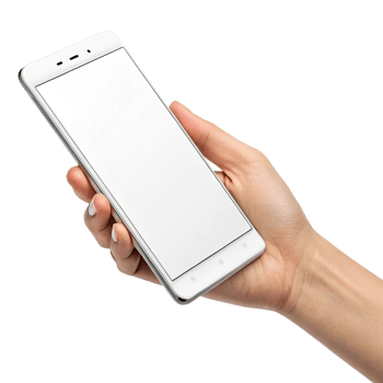 Realistic smartphone mockup. Mobile phone display, device screen frame isolated on transparent background png