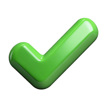 3D Checkmark Icon for Success Indication png