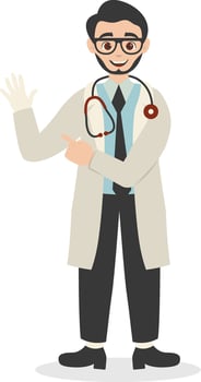 Young Men Doctor Specialist with Stethoscope vector