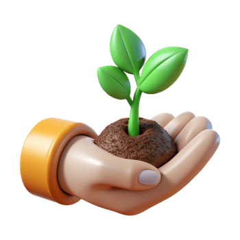 Sustainable Growth Symbol in 3D Design png