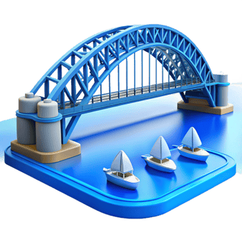 Iconic Sydney Harbour Bridge Design png