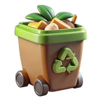Eco-Friendly Green Recycling Bin Icon png