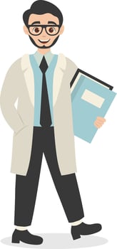 Doctor Specialist Holding Book vector