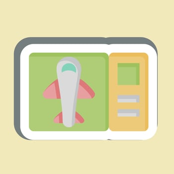 Sticker Ticket. related to Travel symbol. design editable vector