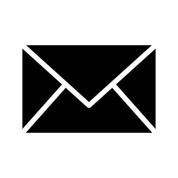 Line email symbol. Black email icon isolated on white background vector