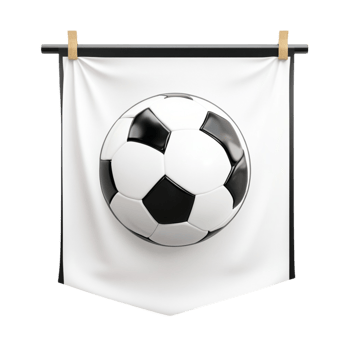Football Flag Hanging on a Clothesline png