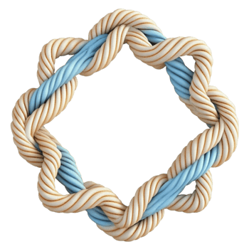 Blue and White Rope Forming Circle png