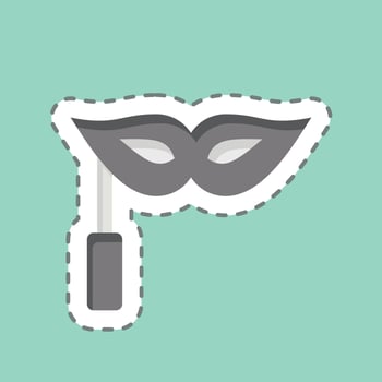 Sticker line cut Masquerade. related to Hobbies symbol. design editable vector