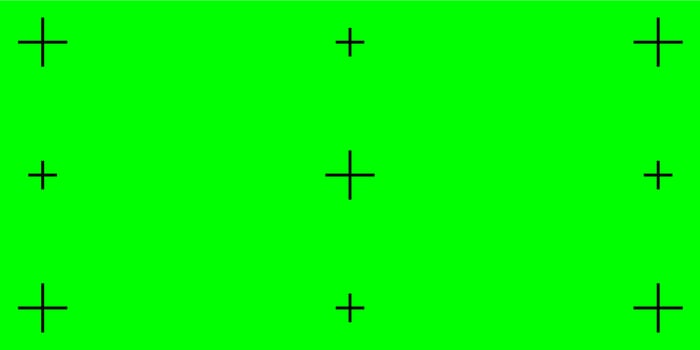 Green screen template with chroma key technology. Background with tracking points for motion tracking in VFX. flat design. vector