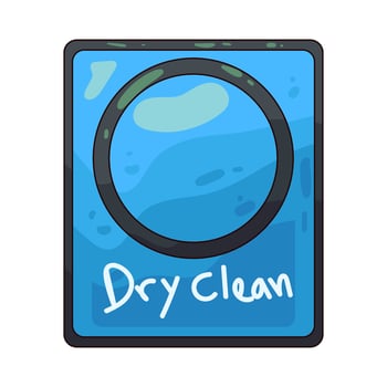 Illustration of Dry clean only symbol vector