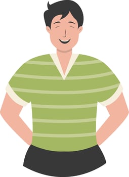 Adult Male Laughter Illustration vector