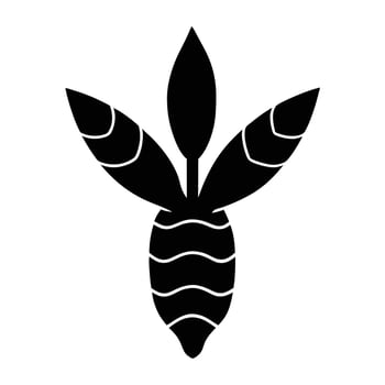 Stylish turmeric icon silhouette for organic food and herbal visuals vector