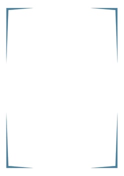 Retro style blue frame corners vector