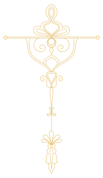 Vintage golden pattern elements adorned with abstract golden lines, creating a timeless ornament design. png