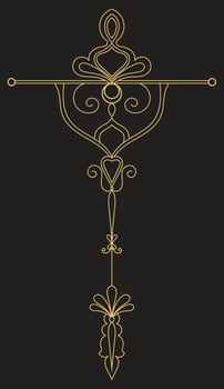 Abstract golden lines and vintage golden patterns, perfect for ornamental detailing. vector