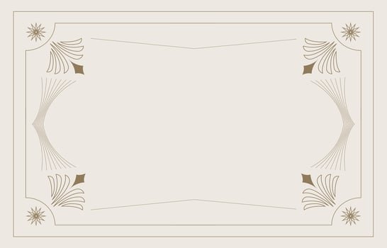 retro deco frame banner. Abstract decoration template for horizontal design vector