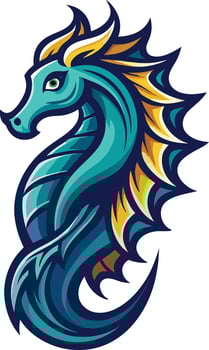 Graceful and Unique Seahorse Logo Design vector