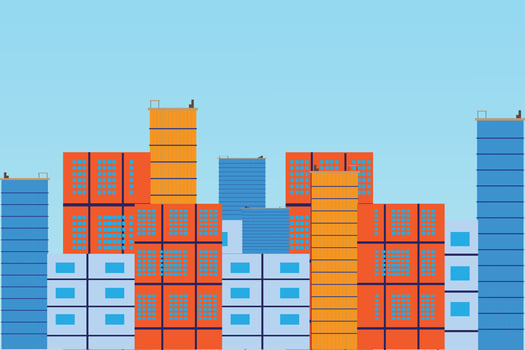 city bulding design vector