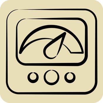 Icon Measure. related to Speed symbol. hand drawn style. design editable vector