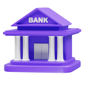 Bank icon 3d rendered png
