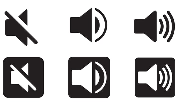 Music sound button set. Volume button. Illustration EPS 10 vector
