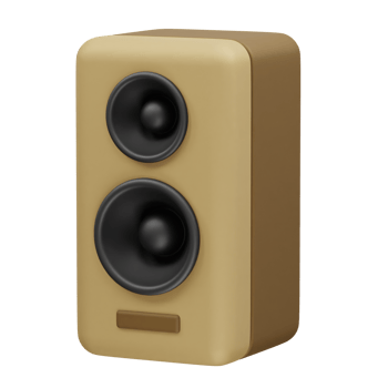 Sound box icon 3d render illustration png