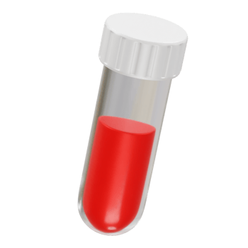 Blood test tube icon 3d png