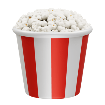 Popcorn box icon 3d render png