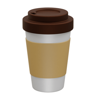 Coffee cup icon 3d render illustration png