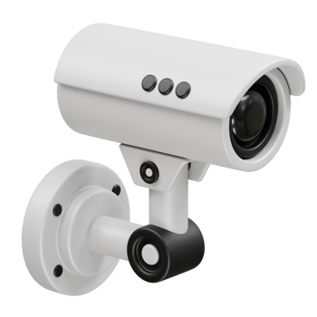 CCTV camera icon 3d render png