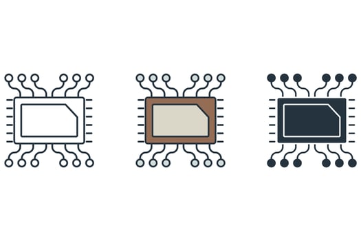 technology icons isolated on White Background vector