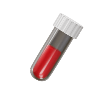 Blood test tube icon illustration 3d png