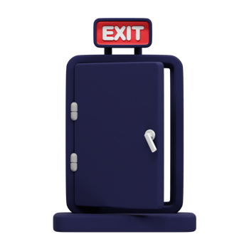 Exit icon 3d render png