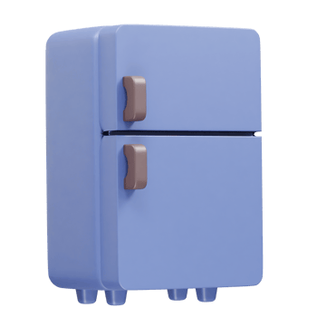 Fridge icon 3d illustration. refrigerator icon 3d png