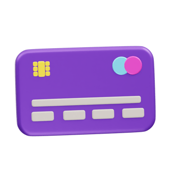 Credit card 3d icon illustration 3d png